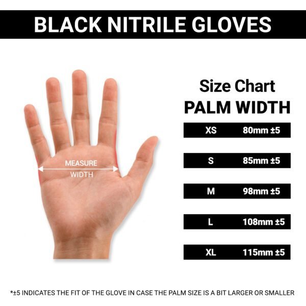 Premium Black Nitrile Examination Gloves - Medical Grade AQL 1.5 - Image 6
